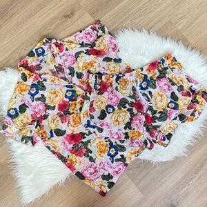 Buddy Love Aurora Pink Floral Silky Pajama Set